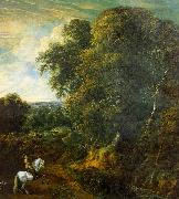 Corneille Huysmans Landscape with a Horseman in a Clearing oil on canvas